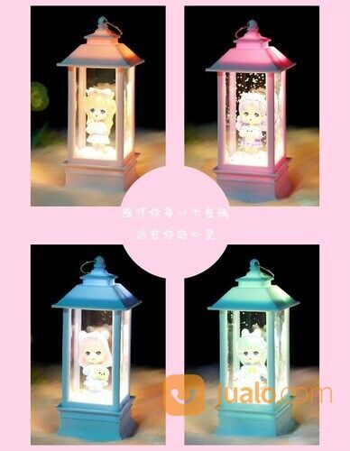 Lampu Hias Lolita In Lantern / Lampu Tidur Mini Dengan Kepingan Salju