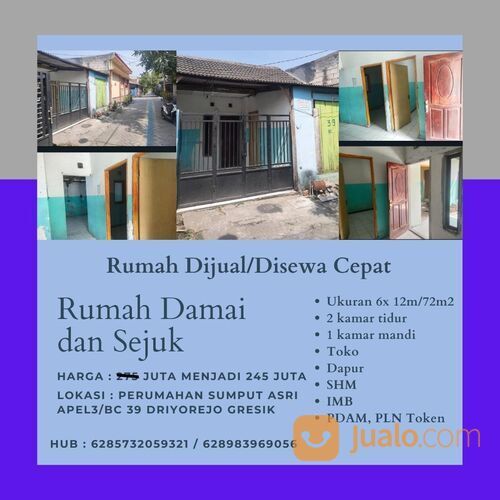 sale disewa perum sumput asri driyorejo gresik