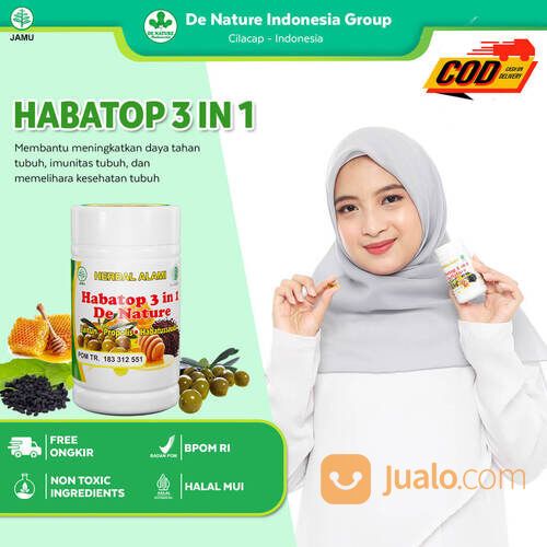 Habatop 3 In 1 De Nature [Isi : 50 Kapsul] - Obat BEBAGAI PENYAKIT 100% Ampuh Aman Resmi BPOM