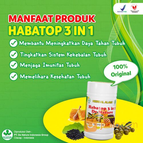 Habatop 3 In 1 De Nature [Isi : 50 Kapsul] - Obat BEBAGAI PENYAKIT 100% Ampuh Aman Resmi BPOM