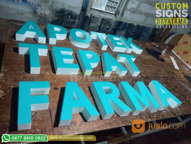 Neon Box dan Huruf Timbul Custom