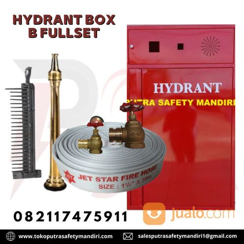 HYDRANT BOX TYPE B INDOOR FULLSET SELANG NOZZLE VALVE LENGKAP ALAT PEMADAM DARURAT