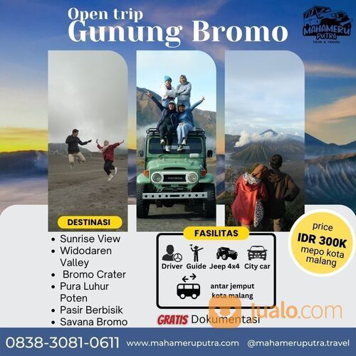 Wisata Paket Liburan Natal & Tahun Baru 2023 - Open Trip Bromo Fasilitas Lengkap
