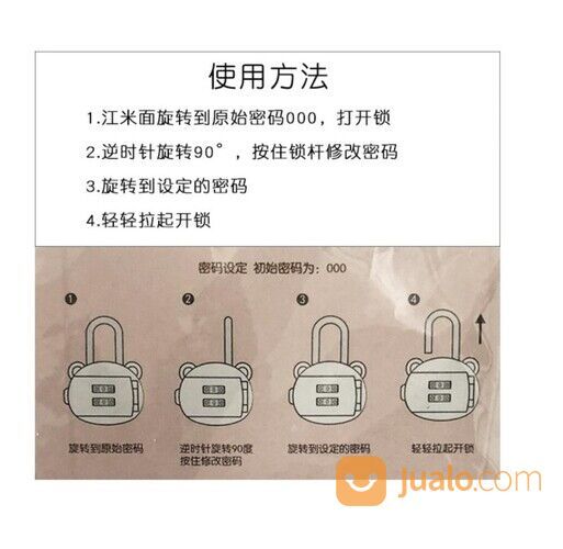 Gembok Koper Mini / Kode Password Angka / Gembok Pengaman Anti Maling