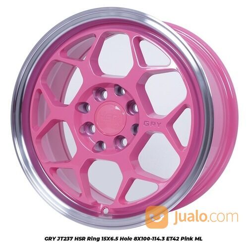 VELG MOBIL MURAH HSR R15X65 H8X100-114,3 ET42 PINK/ML
