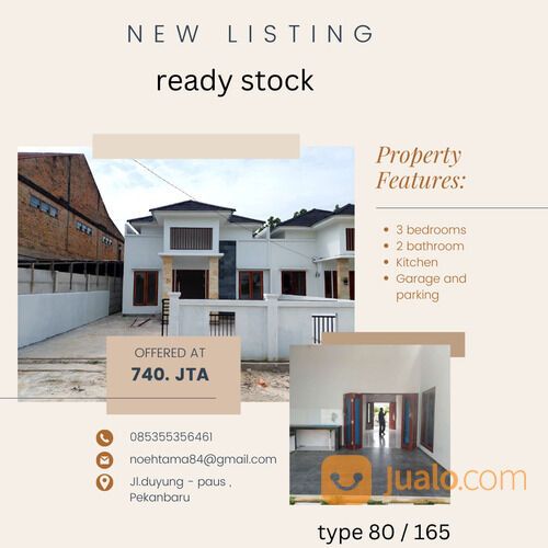 rumah ready stock di jl duyung-paus pekanbaru