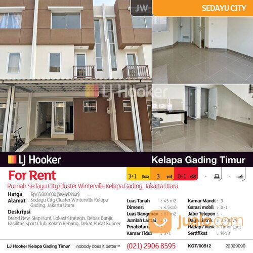 Rumah Sedayu City Cluster Winterville Kelapa Gading, Jakarta Utara