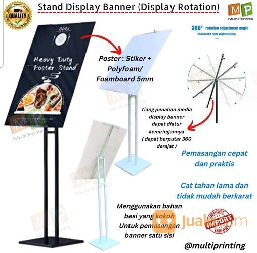 Stand Poster / Stand Banner (Rotation) 1 sisi