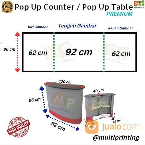 Pop Up Table / Pop Up Counter / Meja Pameran Portable