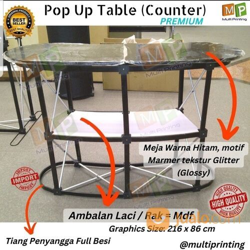 Pop Up Table / Pop Up Counter / Meja Pameran Portable