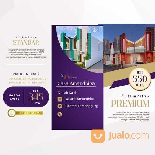 TERMURAH DI TEMANGGUNG RUMAH 2 LT 300 JUTAAN DALAM PERUM CASA AMANDHIKA TOWNHOUSE