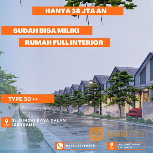 RUMAH MEWAH SERDAM FULL INTERIOR SUNGAI RAYA DALAM