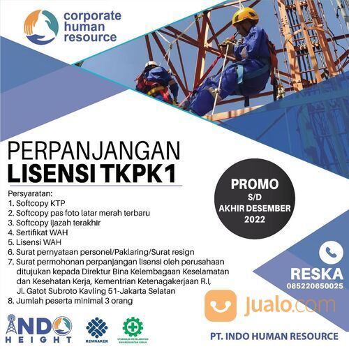 Pelatihan dan Sertifikasi Tenaga Kerja Pada Ketinggian Tingkat 1