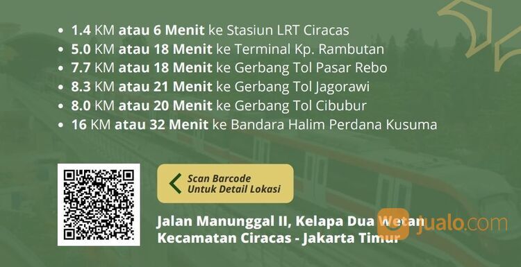 Rumah Syariah Ciracas Green View 2 Promo Dp 10juta All in SHM