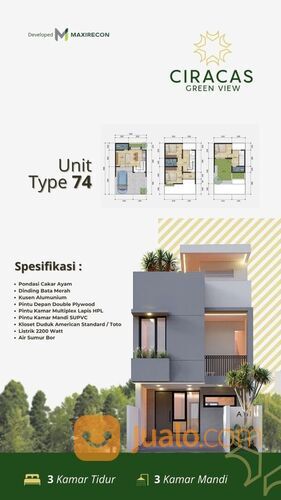 Rumah Syariah Ciracas Green View 2 Promo Dp 10juta All in SHM