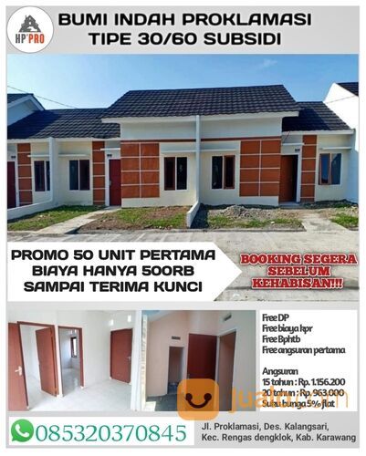 rumah subsidi all in 500rb termurah di Rengasdengklok Karawang barat