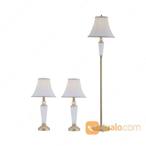 Eglare Set Harper Brass Lampu Meja & Lampu Lantai