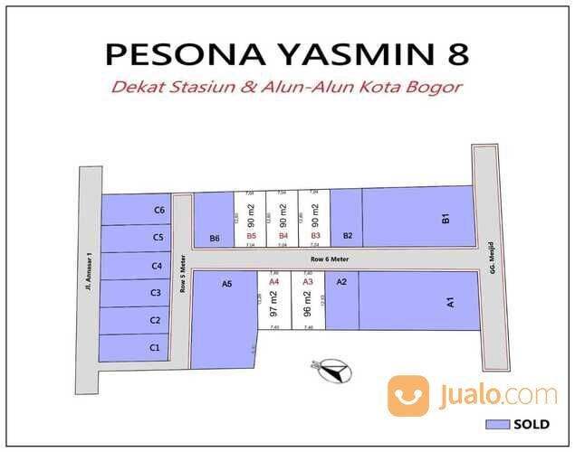 Kavling Kota Bogor, 3 Km Transmart Yasmin Bogor, Legalitas SHM.