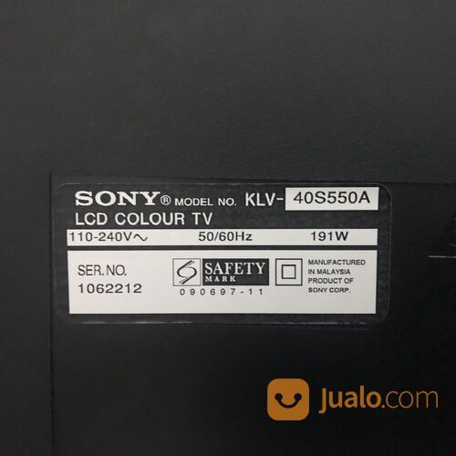 TV Sony Bravia LCD Colour TV 40 Inch KLV-40S550A Bekas di Sidoarjo