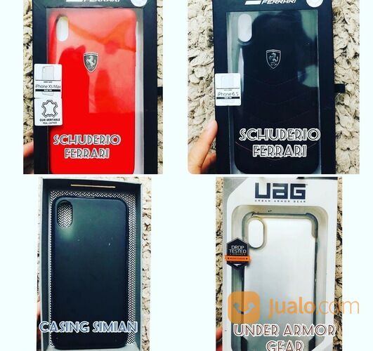 Casing HP Iphone Type XS Max/ 6.5s Merk Scuderia Ferrari Asli/Original Warna Merah & Hitam