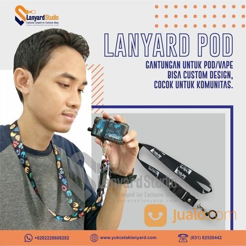 CETAK TALI GANTUNGAN CUSTOM FREE 3 ORING UNIVERSAL & KAIT HP