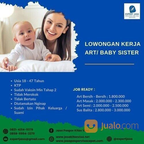 Lowongan kerja art dan baby sister surabaya