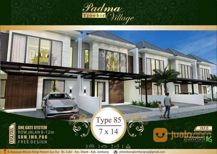 Rumah baru siap huni di Perum Padma Tjoekir Village Jombang