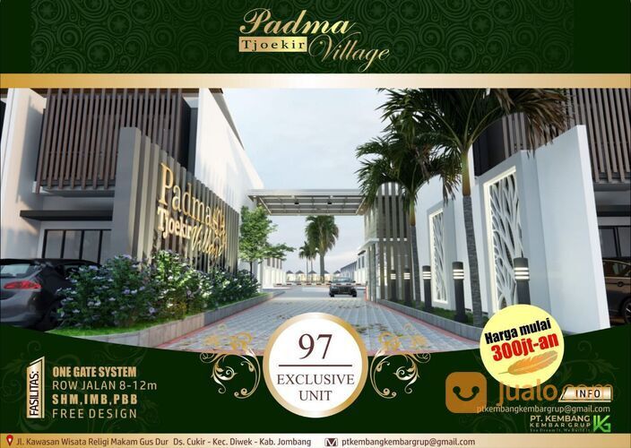 Rumah baru siap huni di Perum Padma Tjoekir Village Jombang