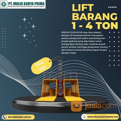 LIFT BARANG MAKASSAR/LIFT PROYEK MAKASSAR/ALIMAK MAKASSAR KAPASITAS 1-4 TON SINGLE/DOUBLE CABIN