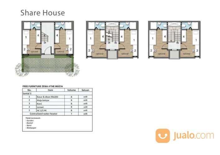 Rumah Kost BSD city 6 kamar full furnish Zena Sharehouse BSD siap pakai