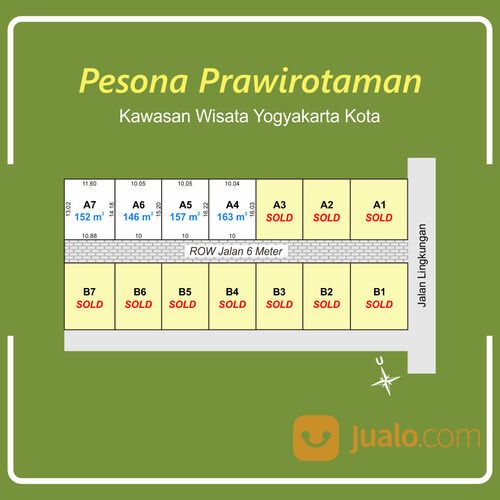 Tanah Murah Jogja Kota, Dekat Masjid Jogokariyan, Akses Lebar 6 Meter, SHM