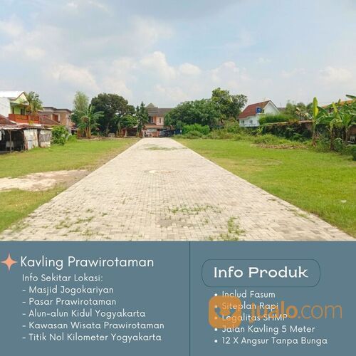 Tanah Murah Jogja Kota, Dekat Masjid Jogokariyan, Akses Lebar 6 Meter, SHM