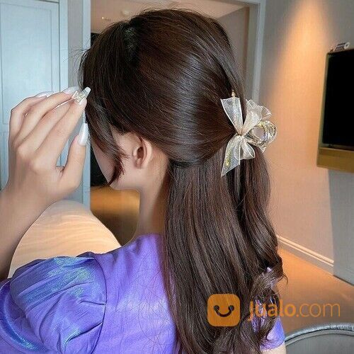 JEPITAN RAMBUT CAPIT BESAR DESAIN PITA SISI BERLIAN FASHION TERBARU