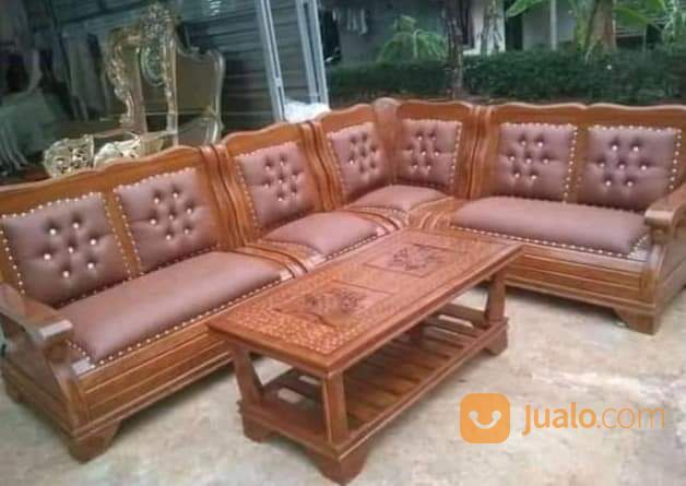 Kursi tamu sofa tulang gajah kayu jati