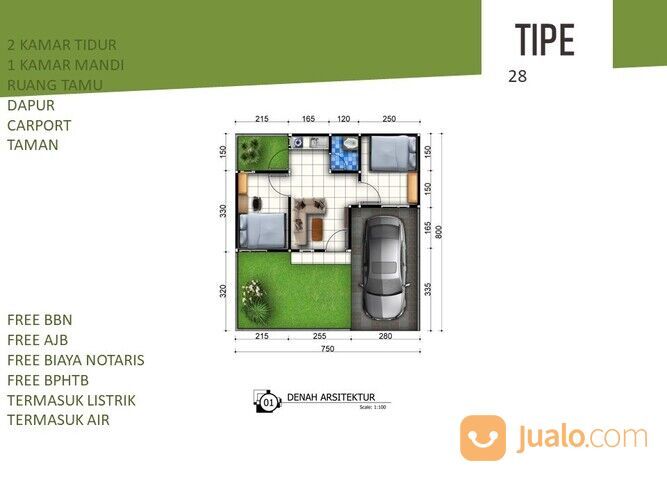 Promo Tipe 28/60 Rumah 5 Menit dari Kota Bisa KPR