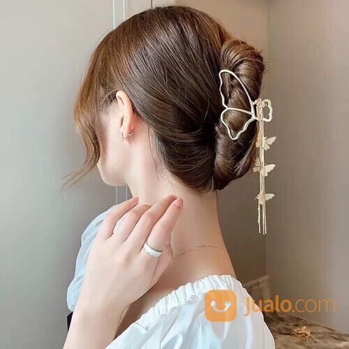 PREMIUM KOREAN HAIR CLAW METAL / JEPIT JEPITAN RAMBUT KOREA BESI GOLD