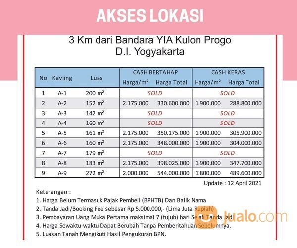 Kavling Villa Bandara YIA Murah, Langsung AJB