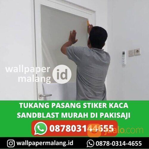 TUKANG PASANG STIKER KACA SANDBLAST MURAH DI PAKISAJI