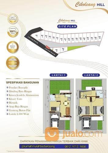 RUMAH MURAH BSD 2 LANTAI 500 JUTAAN DEKAT STASIUN