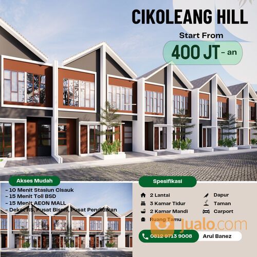 RUMAH MURAH BSD 2 LANTAI 500 JUTAAN DEKAT STASIUN