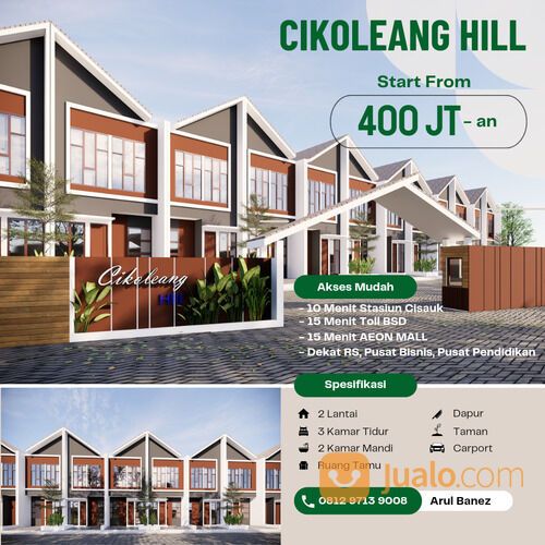 RUMAH MURAH BSD 2 LANTAI 500 JUTAAN DEKAT STASIUN