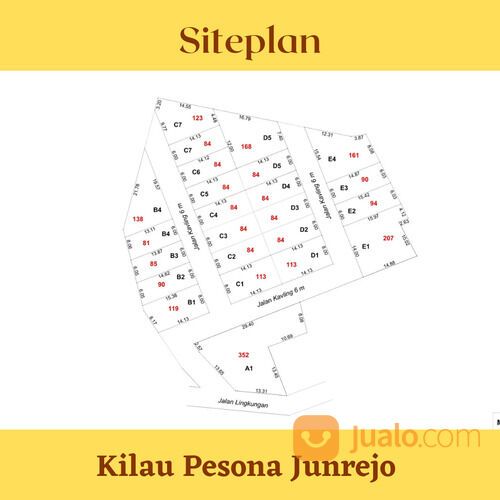 Tanah Kavling Kec. Junrejo 2 Menit Dari Kantro DPRD Batu SHM Split