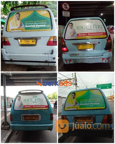 Pasang iklan Branding di Kaca Belakang Angkot