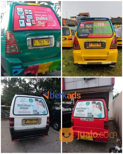 Pasang iklan Branding di Kaca Belakang Angkot