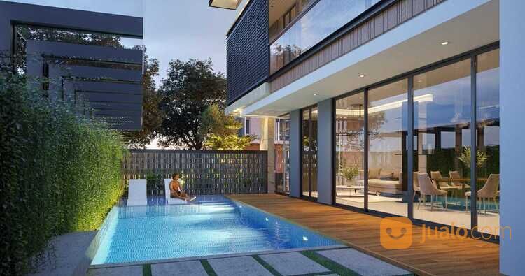 RUMAH KONSEP TROPICAL MODERN MINIMALIS DENGAN SWIMMING POOL PALM BEACH, PAKUWON CITY