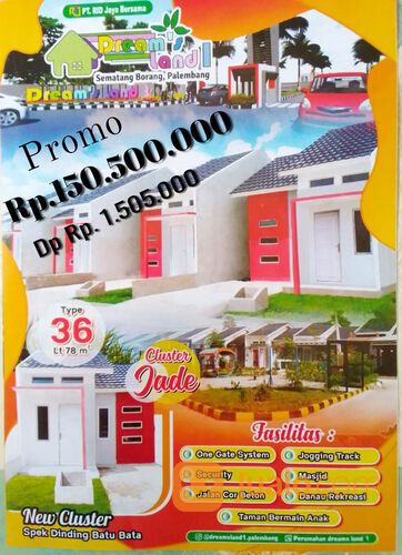 Rumah Baru di Kota Palembang Dekat Polsek Sematang Borang, Pasar Perumnas Sako