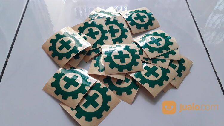 pusat sticker cutting timbul reflective logo murah solo