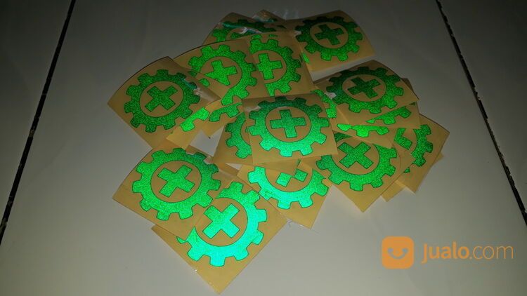 pusat sticker cutting timbul reflective logo murah solo