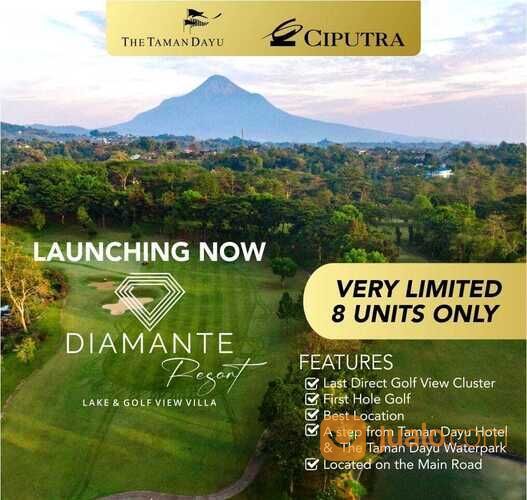 Diamante Resort Lake & Golf View Kavling 8jtan/m2 New Cluster Lokasi Jalan Utama