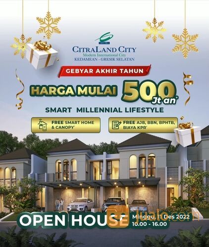 Rumah Citraland Kedamean Baru 500Jtan Mewah Ciputra Gresik Promo DP 0%